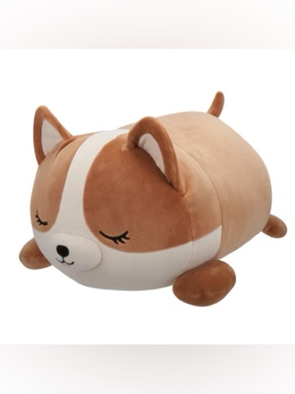 Plush Brown & White Corgi Stuffed Animal - Soft Kids Toy